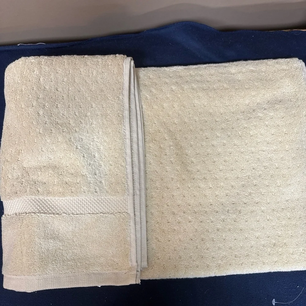 Hotel Balfour 0 Twist Turkish Cotton 3 Pc Quick Dry Bath Towel Pale Sunshine NWT